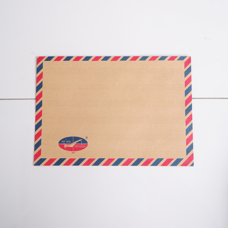 Amplop Coklat 305 Airmail/ Air Mail Tanpa Tali Envelope 17x24cm - 1 Lembar