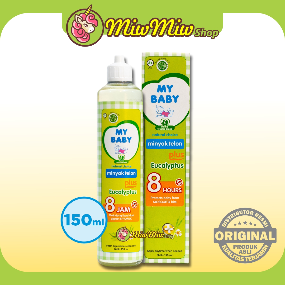 MY BABY Minyak Telon Plus Eucalyptus 150 ml