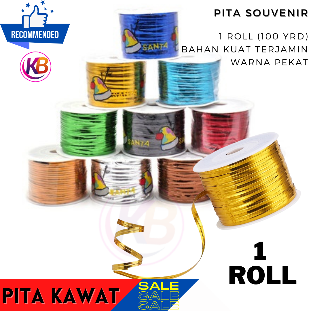 Pita Kawat - Pita Kawat Souvenir - Tali Kawat 1 Roll (100yrd) - Bisa Bayar di Tempat - Keep Blessing