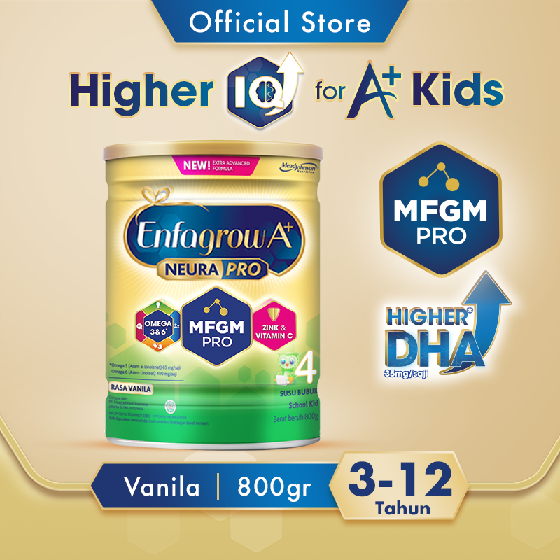Enfagrow A+ 4 Susu Formula Anak 3-12 Tahun Rasa Vanila 800gr
