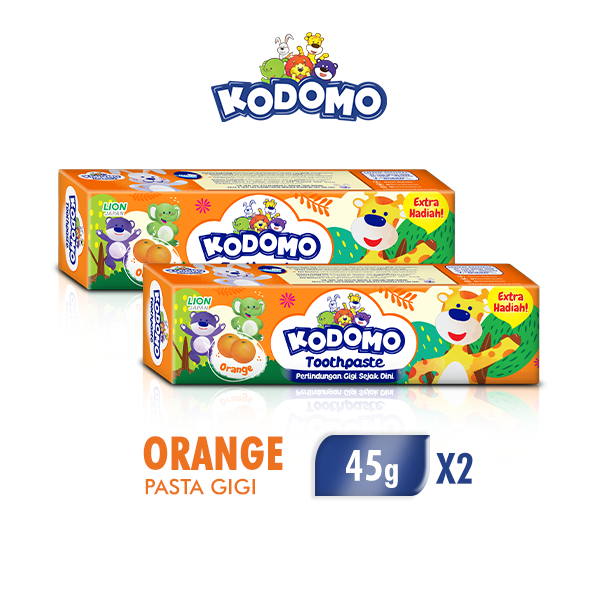 [Paket isi 2] KODOMO Pasta Gigi Orange Tube 45GR