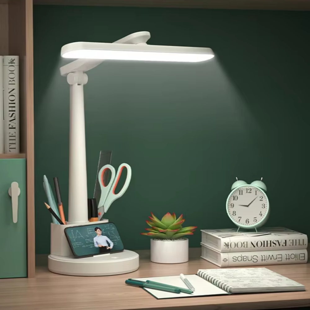Lampu Meja Belajar 3in1 Color Foldable Plug-in Pen Holder 9.2W