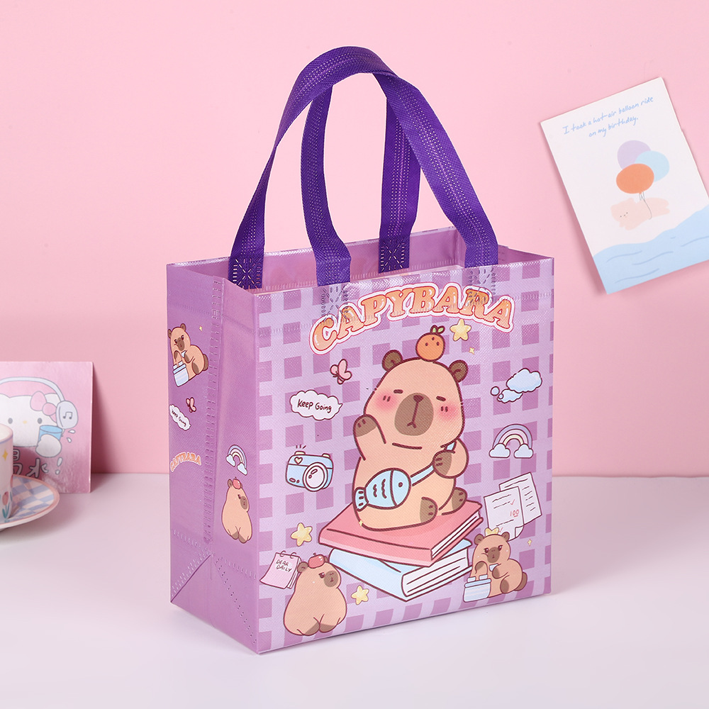 Tas Souvenir Ulang Tahun Goodie Bag Kartun Capybara Cute 23x22x11 Bingkisan Snack