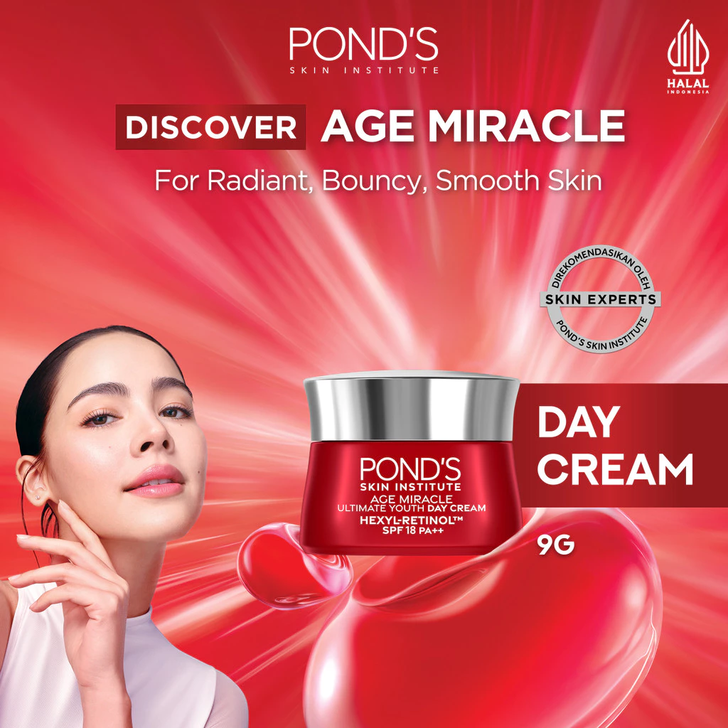 Ponds Age Miracle Hexyl Retinol Niacinamide Day Cream 9gr - Mencerahkan Kulit dalam 7 hari dengan...
