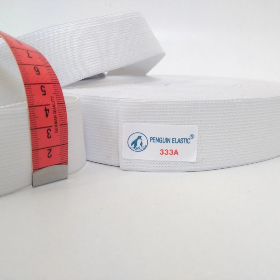 (COD) Karet Penguin Karet Elastis 4cm warna hitam / karet elastis per roll / karet elastis penguin 333A