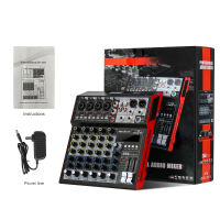 NEW BAXS Audio Mixer KL6FX 6 Channel Bluetooth USB MP3 dengan DSP 256 Efek Reverb Delay Suara Stereo Jernih Rekaman Flashdisk Cocok untuk Studio Musik KTV Karaoke Bar Gereja Sekolah Rumah karaoke mixer