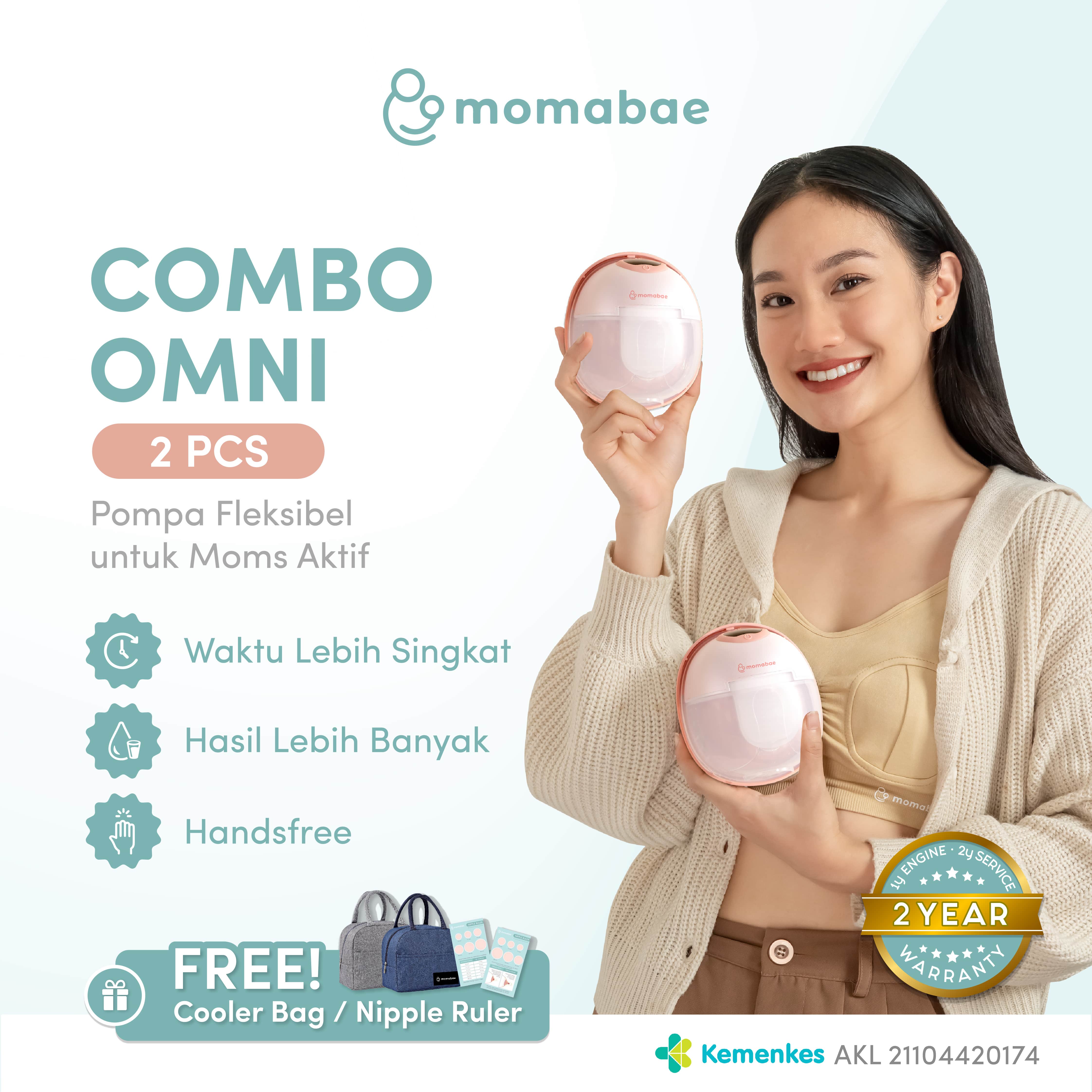 MOMABAE – OMNI (KOMBO 2) Pompa ASI Elektrik Handsfree Breast Pump | POMPA ASI