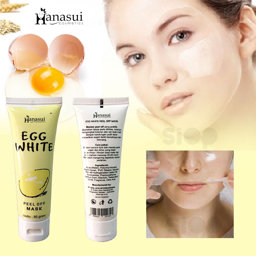 Masker Putih Telur Hanasui - Egg White Peel Off Mask