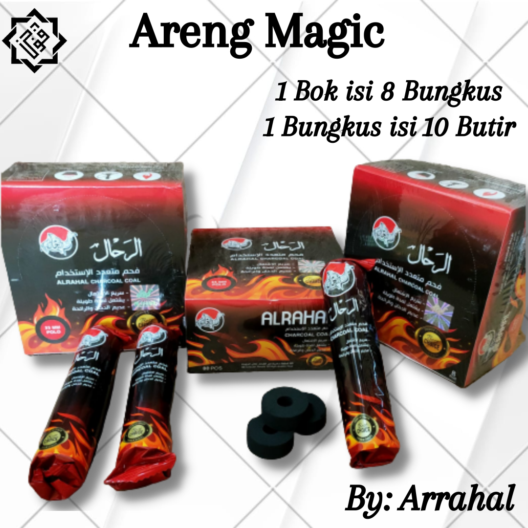 Arang Magic 1 box ARENG MAGIC TERBARU MODEL RAPAT Areng Untuk Bukhur/Arang Buhur