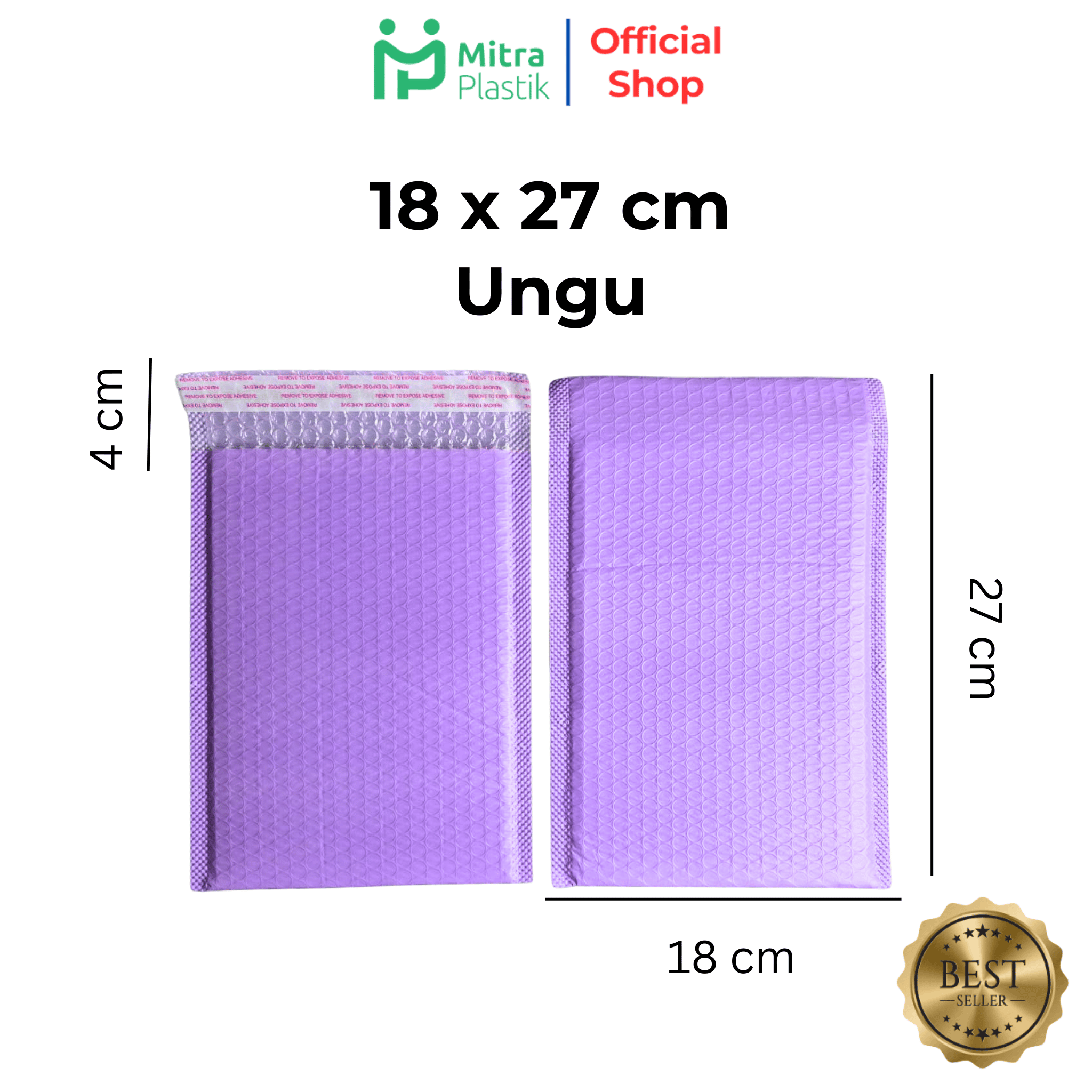 Amplop Bubble Mailer 18 x 27 cm / Packing Bubble Wrap Polymailer Pelindung Paket Online Shop Busa