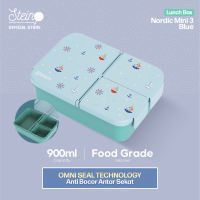 STEIN Lunch Box - Snack Box Mini/Small - Kotak Makan/Kotak Cemilan 3 Sekat 900ml