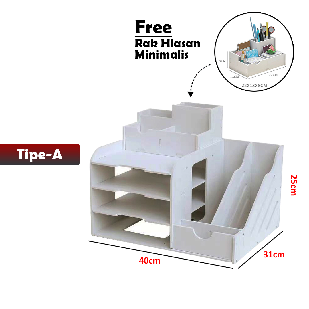 Rak Tray Dokumen Fail Kerja Paper Tray File Desk Organizer Document Rack Office Organizer - YOSINOGAWA STORE