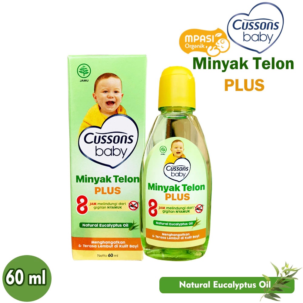 Cussons Baby Minyak Telon Plus Eucalyptus Oil Natural - Minyak Telon Bayi 30ml / 60ml / 90ml / 150ml
