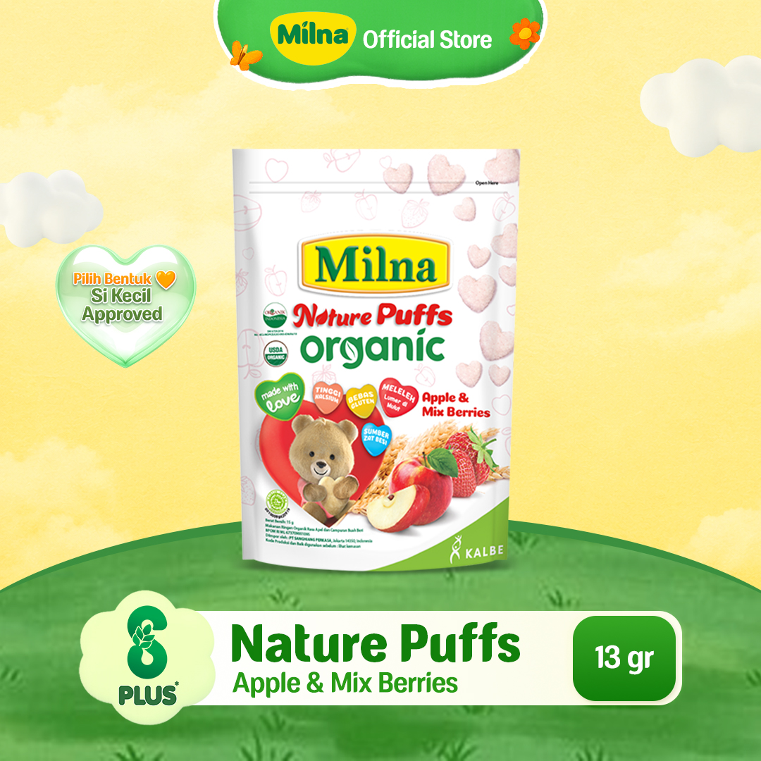 Milna Nature Puff Organic Apple & Mix Berries 15 G