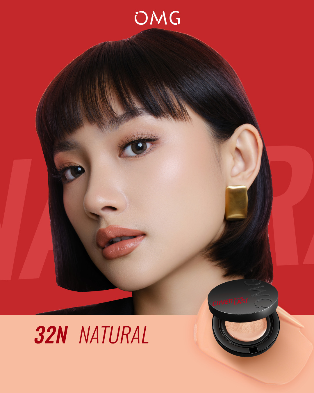 [Paket Reseller] OMG Oh My Glam Coverlast Cushion 15g - Cushion Foundation Concealer Skin Tint Ma...