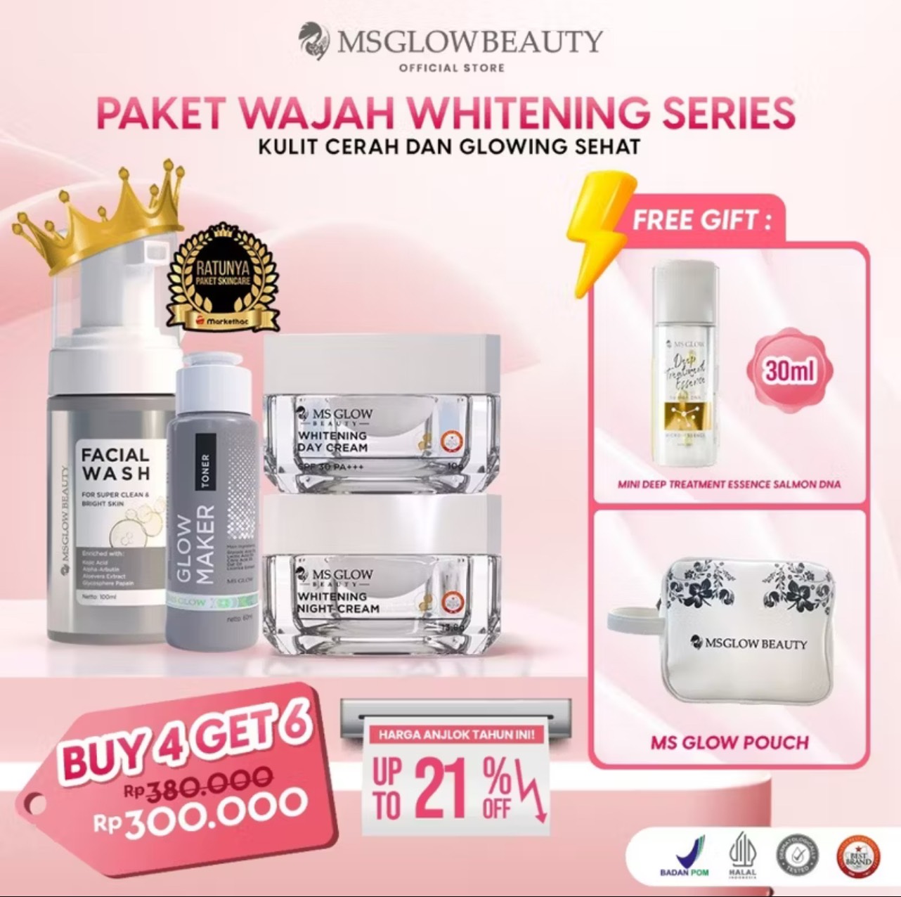Ms Glow Paket Wajah ( Whitening / Luminous / Acne / Ultimate / Whitecelldna )