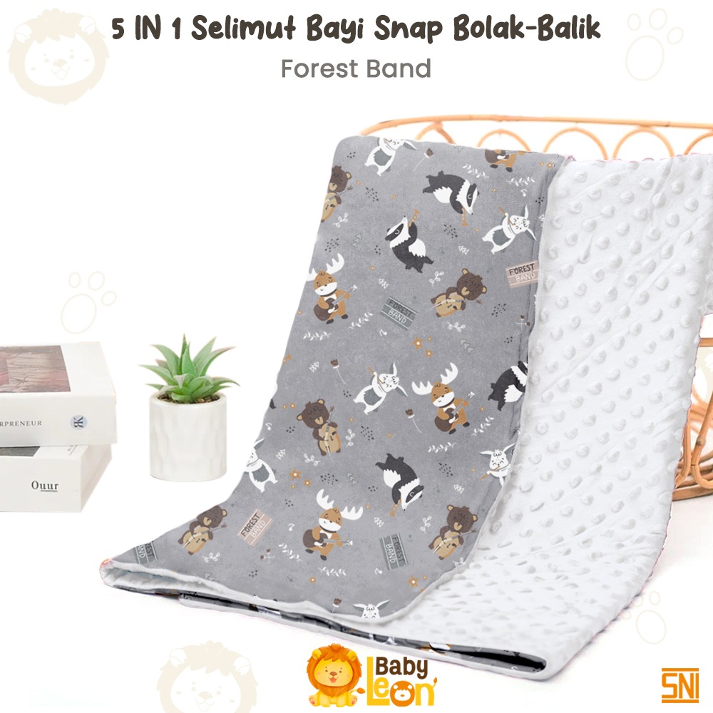 BABY LEON 5in1 Selimut Bayi Multifungsi Selimut Bayi Baru Lahir Selimut Tidur Bayi Baru Lahir Alas Tidur Bayi BS-M07