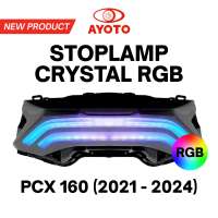 STOPLAMP CRYSTAL RGB FULL SET RUNNING MOTOR PCX VARIO BEAT FI/ESP & DELUXE LED KUALITAS TINGGI PLUG AND PLAY 10 MODE STANDBY
