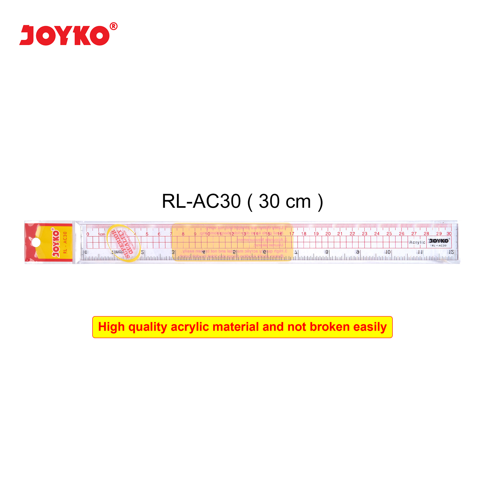 Joyko Acrylic Ruler Penggaris Akrilik