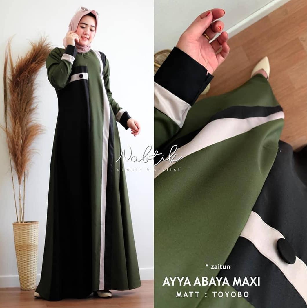 Baju Muslim Modern Gamis AYYA ABAYA MAXY Moscrepe Baju Gamis Terusan Wanita Paling Laris Dan Trendy Baju Panjang Polos Muslim Dress Pesta Terbaru Maxi Muslimah Termurah Pakaian Modis Simple Casual Terbaru 2019