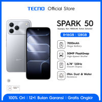 TECNO SPARK 50  - 8+16GB*/128GB 7000mAh Mega Battery 50MP AI Camera + FlashSnap 120Hz 6.78″ Smooth Display IP64 High Durability - SPARK50