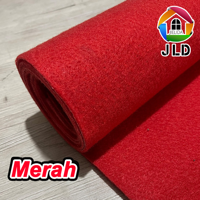 JieLiDa Karpet Bludru 100x200 cm Karpet Pameran/Karpet Panggung/Karpet Masjid