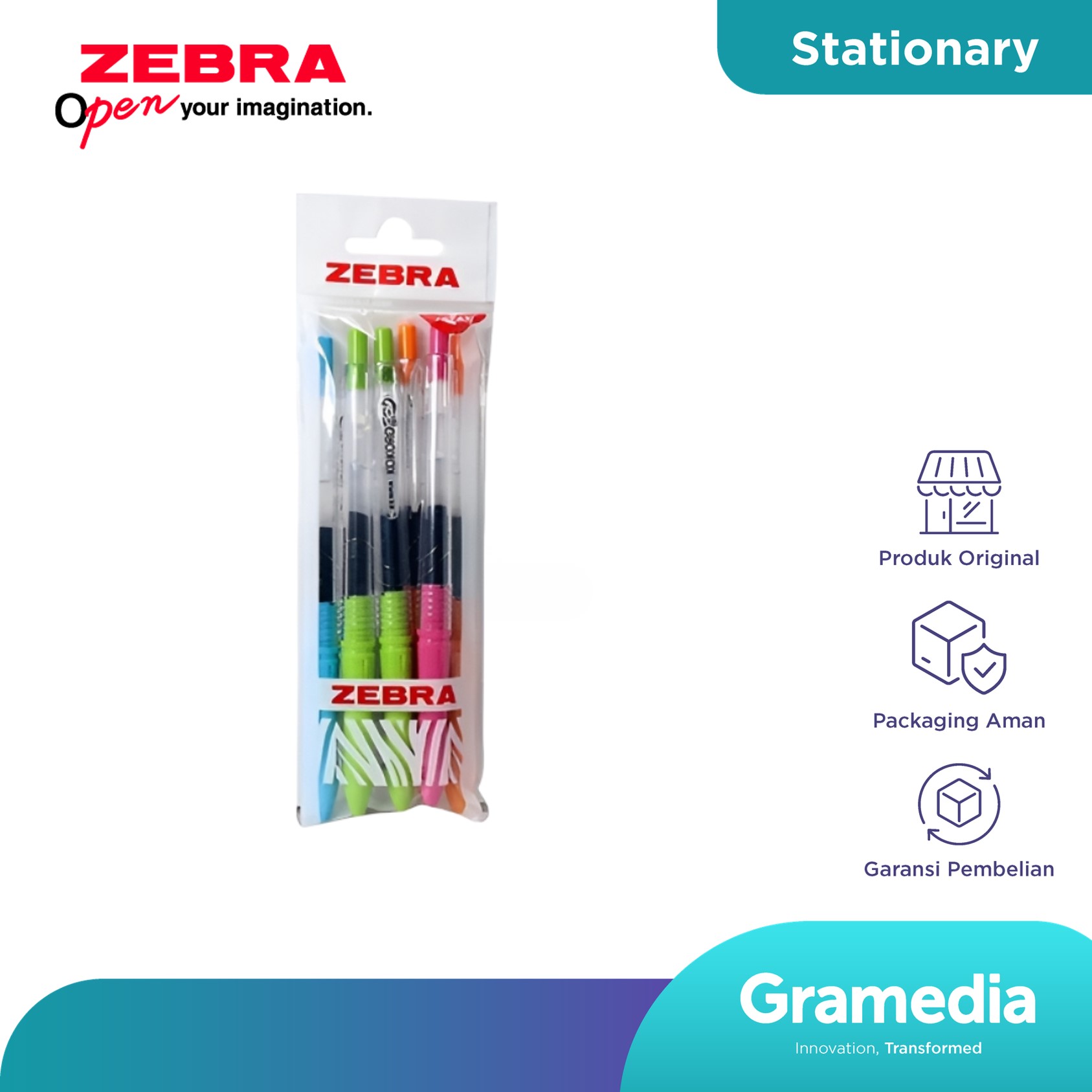 Pulpen Zebra Kokoro Mix Isi 6