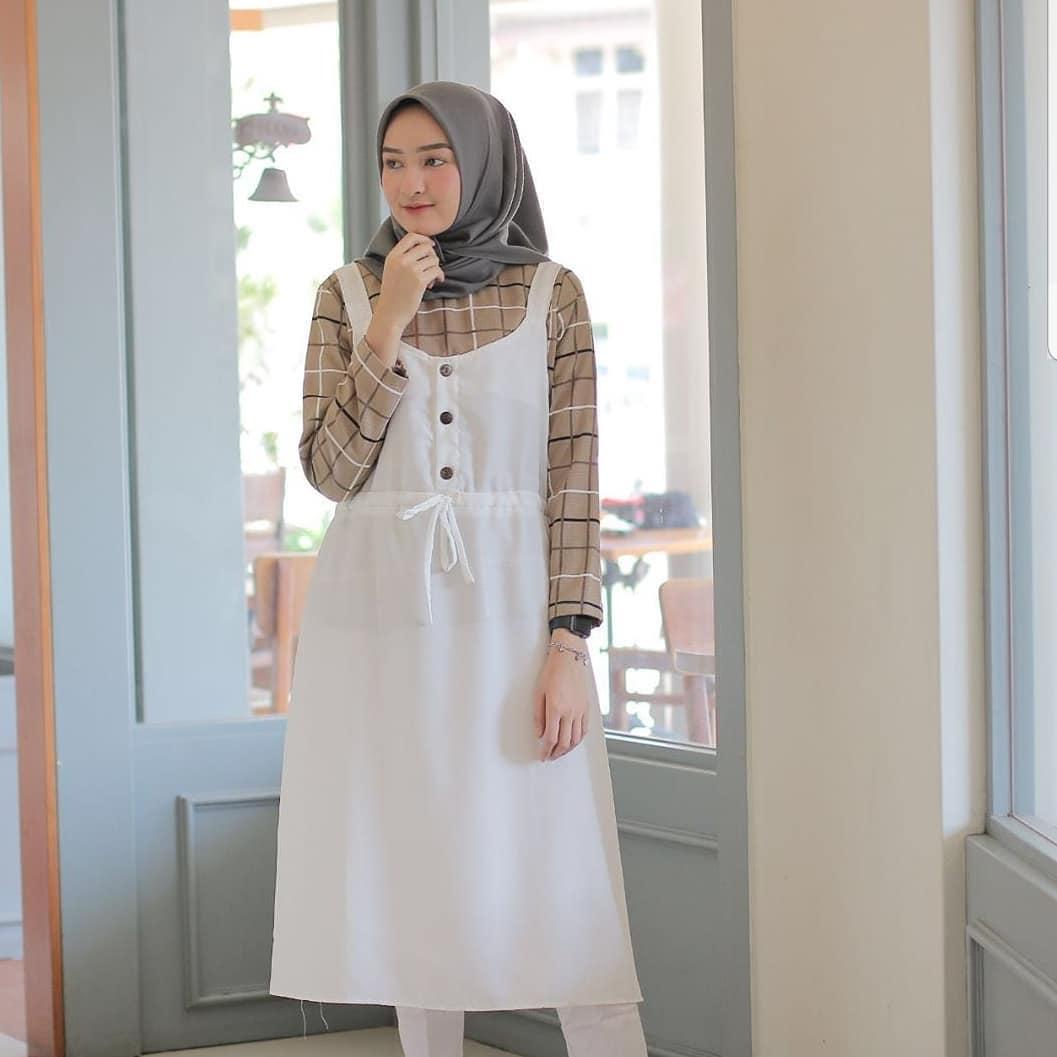 Baju Muslim Modern TALITA TUNIK Bahan Inner (Monalisa) Outer (Mosscrape) Baju Tunik Baju Atasan Modern Terbaru Fashion Wanita Pakaian Perempuan Casual Hijab Trendy Muslimah Simple Top Termurah Baju Kekinian Modis Baju Modern Dan Terbaru 2019