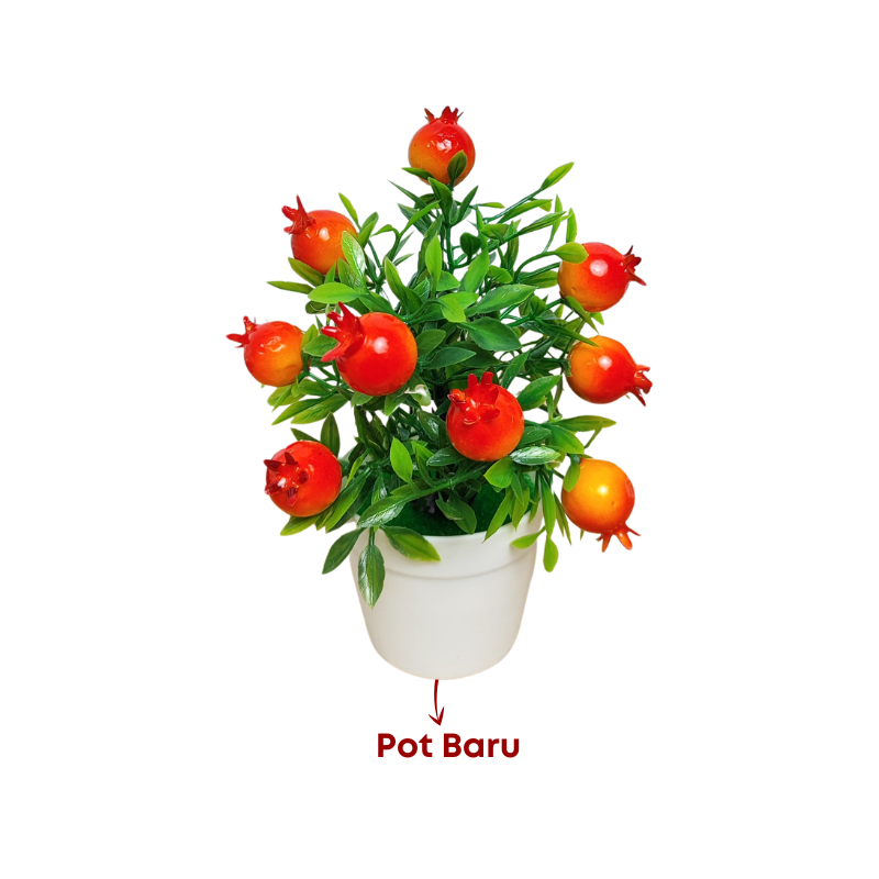Unico PBP32 Tanaman Hias Mini Buatan Pot Bunga Buah Plastik Artificial Decoration Plants Ornamen Hiasan Pajangan Dekorasi Rumah COD