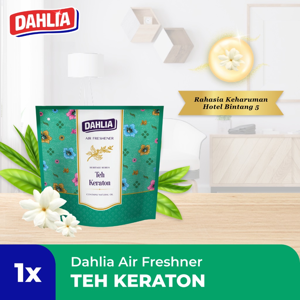 DAHLIA Air Freshener Heritage Teh Keraton || Cendana Padmasana Air Freshner One For All Pengharum Ruangan 75gr