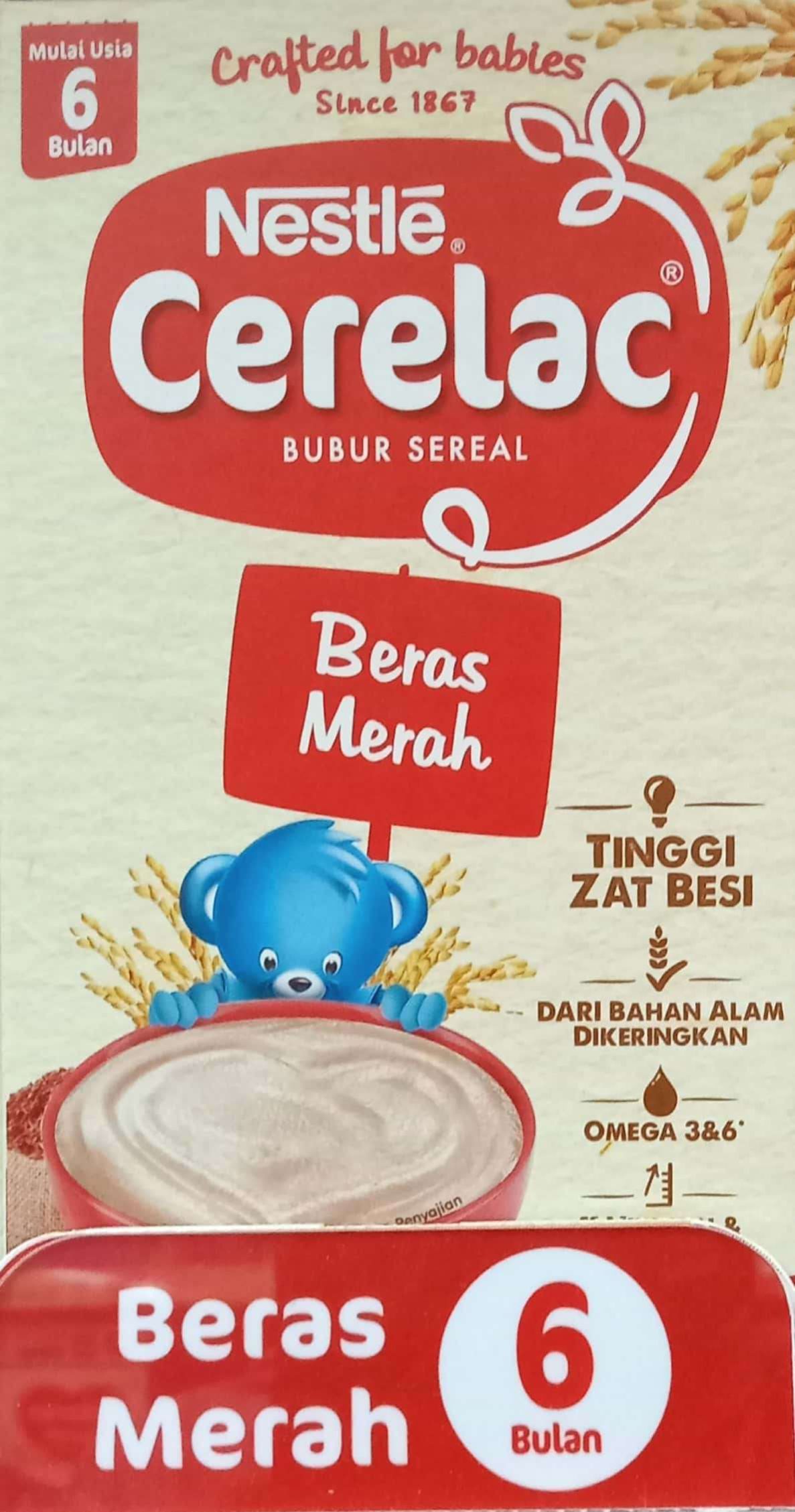 Cerelac Kemasan Box (120GR) / Cerelac Beras Merah / Cerelac Kacang Hijau / Cerelac Beras Merah Bubur Bayi / Cerelac Kacang Hijau Bubur Bayi