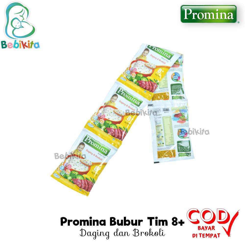 Promina Bubur Tim 8+ Kemasan Renceng isi 5 Sachet / Bubur Bayi / Makanan Bayi