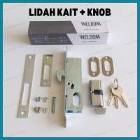 Body Kunci Pintu Swing Sliding Geser Aluminium Lidah Flat / Kait 5123 Weldom