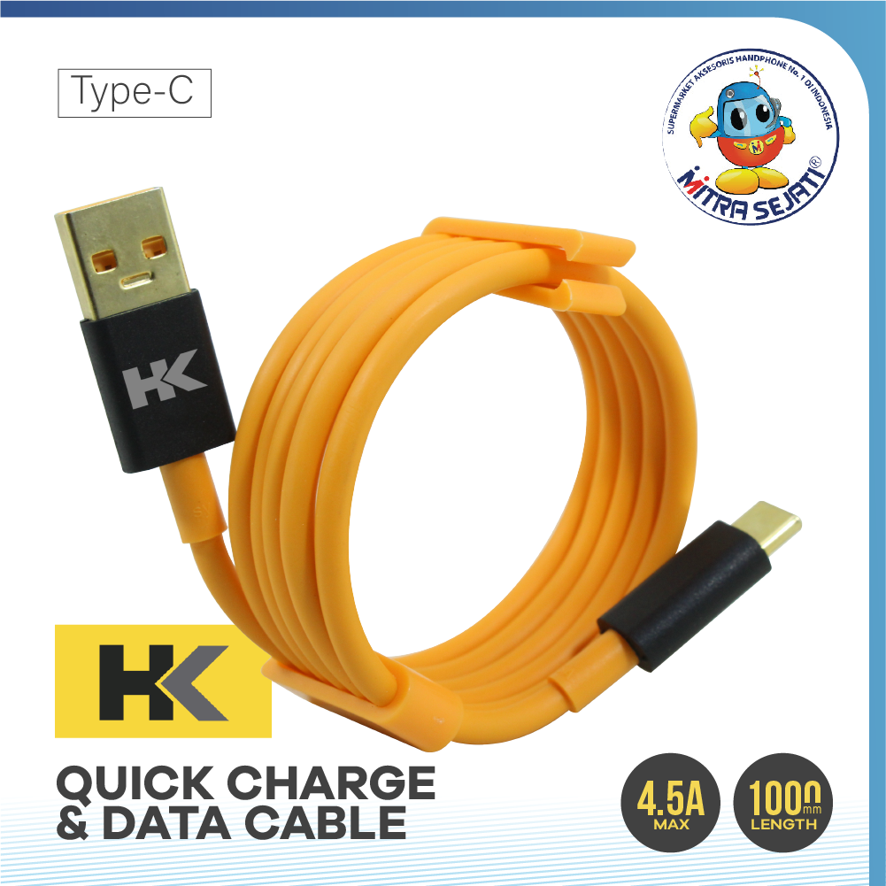 Kabel Data Charger HK Quick 4,5A Type C-1KDTYPEC45AHK