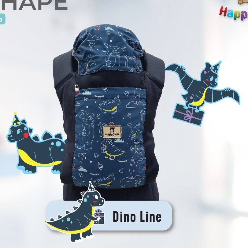 Gendongan Bayi HAPPYKID M-Shape Desain Hewan - Nyaman & Multifungsi Untuk Usia 6-36 Bulan