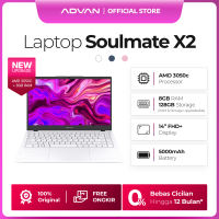 [NEW LAUNCH] ADVAN Soulmate X2 | 14 Inch FHD | AMD 3050c | 8GB/128GB Upgradable | Slim & Elegant Design | Charger Type C | Free WINDOWS 11 Original | Garansi Resmi 1 Tahun