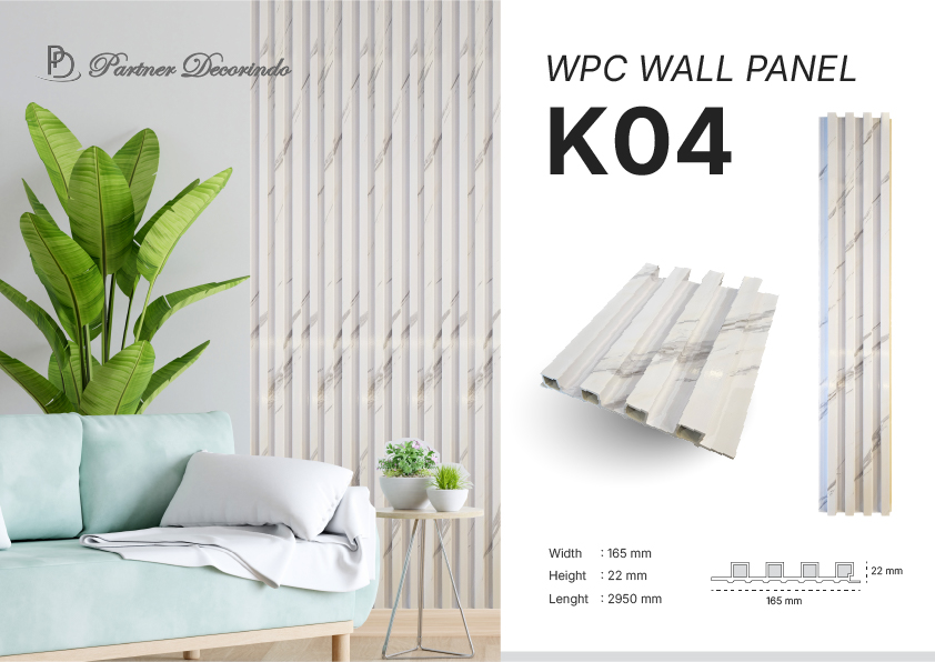 WPC Wood Panel Partisi Kisi PVC Wallpanel Motif Kayu Uk 290cm
