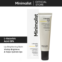 Minimalist 8% L-Ascorbic Acid Lip Brightening Balm | Perawatan untuk Bibir Kering & Pigmentasi | Lipbalm dengan Vitamin E | 12gm