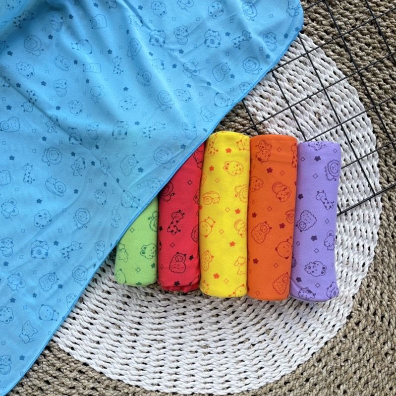 6 PCS Pernel Kaos Bayi Rainbown Warna Lucu Ukuran 120 x 90 cm / Bedong Bayi Halus Lembut Sukmastore
