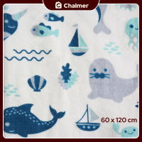 Handuk Bayi Chalmer Ukuran 60 x 120 cm Handuk Bayi Lembut Print Anak Karakter A