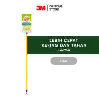 3M Scotch-Brite Kain Pel Strip Kuning Bulat  / 1 Set / Daya Serap Tinggi / Ergonomis / Lentur / Serbaguna / Ujung Pel Dapat Diganti / Awet dan Kuat