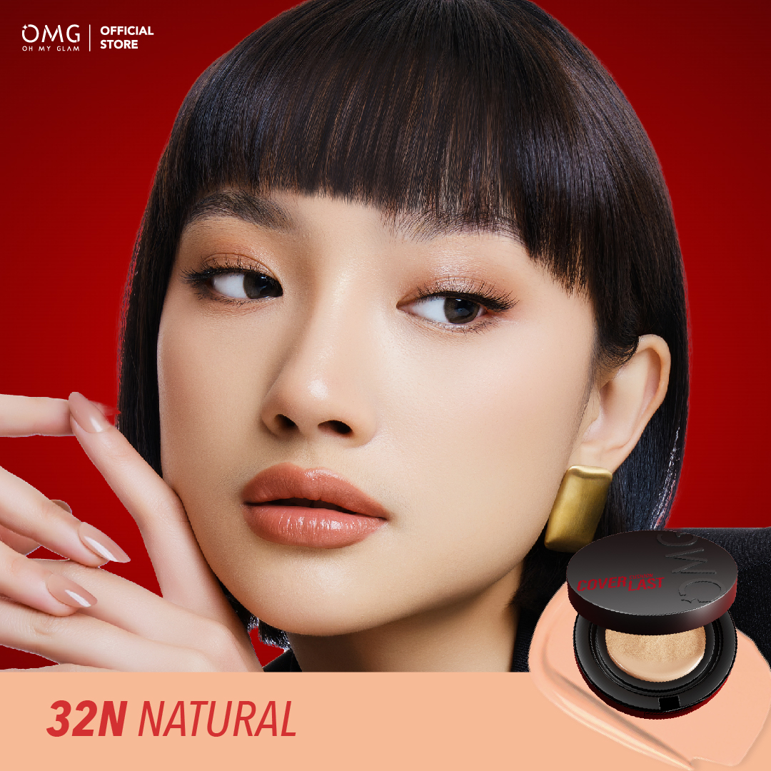 OMG Oh My Glam Coverlast Cushion 15g - Cushion Foundation Concealer Skin Tint Make Up - High Cove...
