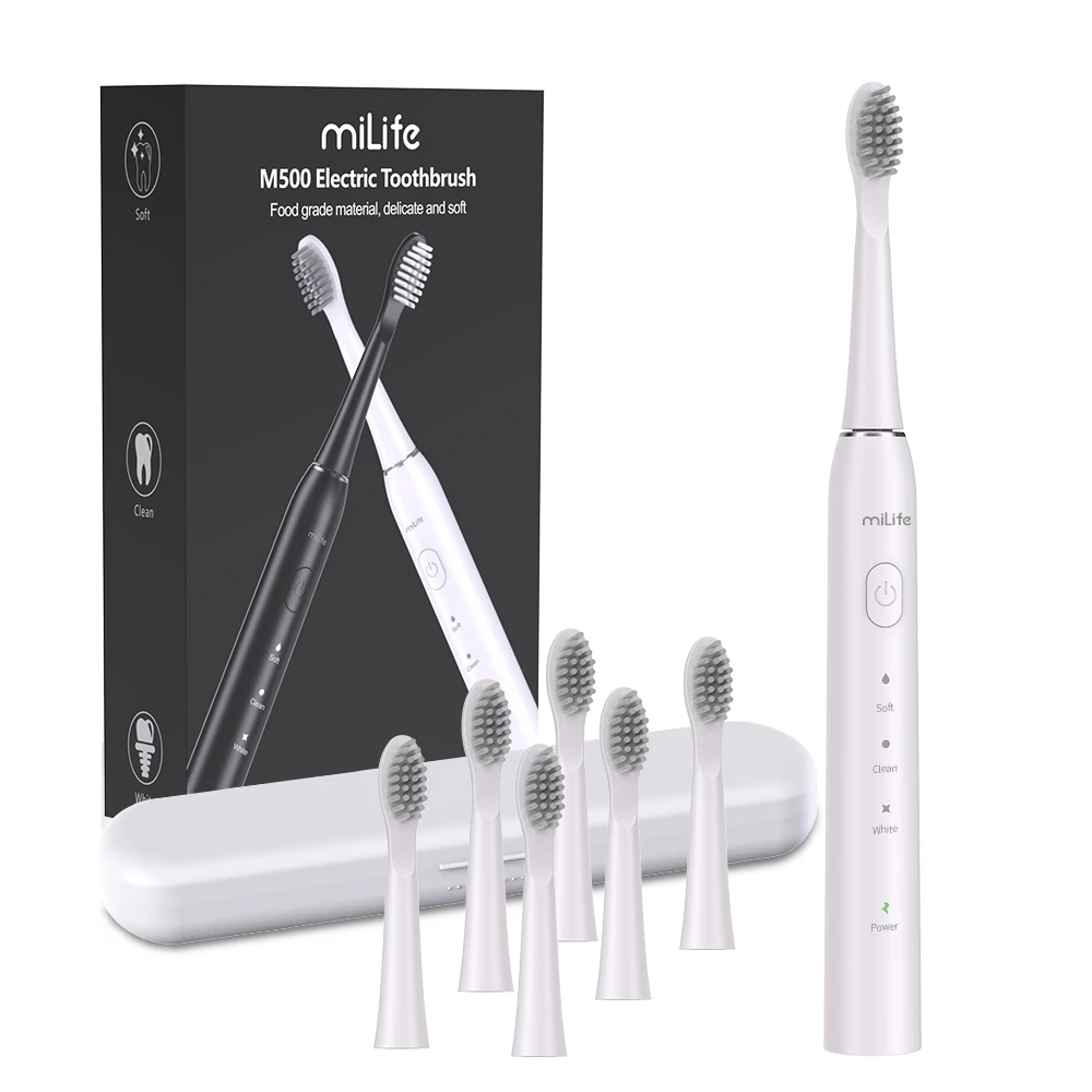 MiLife M500 Electric Toothbrush Sikat Gigi Elektrik 3 Mode Getar Wireless / Type-C IPX7 Anti Air