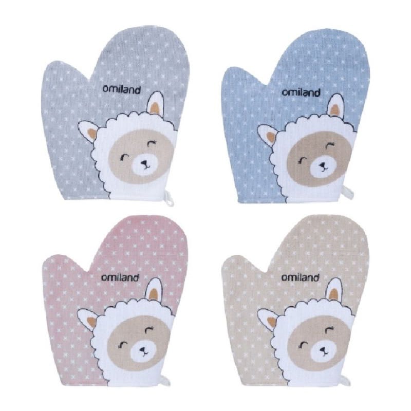 1 Pc Waslap Jari Bayi dan Washlap Kotak Handuk Omiland Motif Alpaca Arevyonlineshop