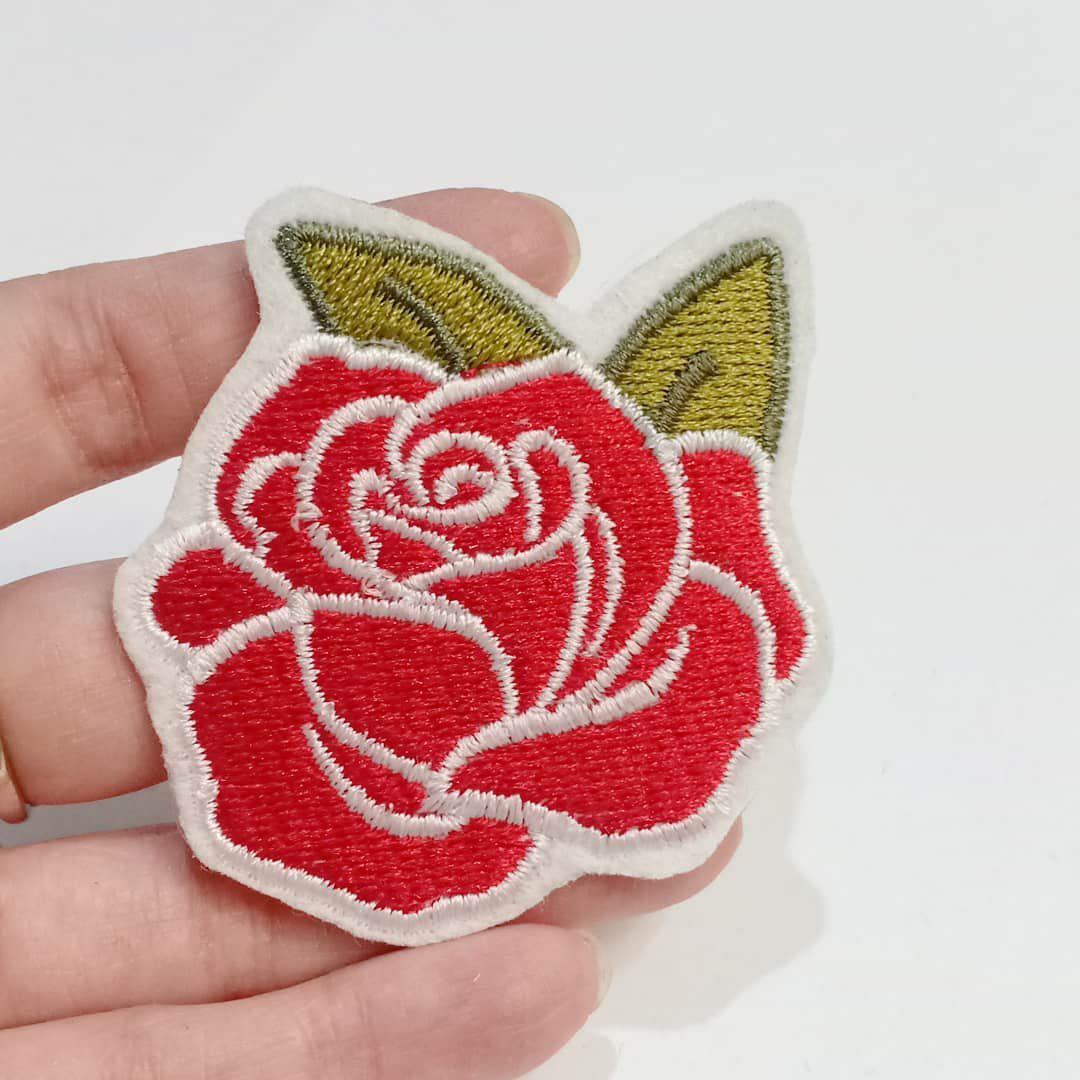 patch bunga mawar rose