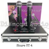 Mic Wireless Shure UT 4 SM 58 Handheld Microphone Shure UT4 SM58 Free Koper ( BISA COD )