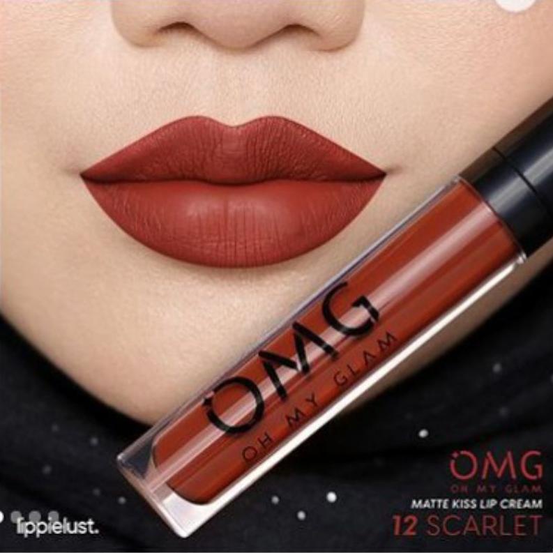 Terlaris! OMG Oh My Glam Matte Kiss Lip Cream 18 Warna