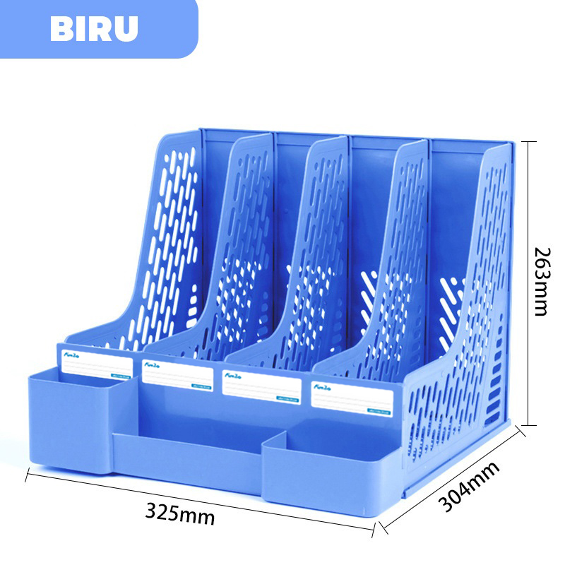 [READY] Aimilo Rak Buku Rak Penyimpanan desktop organizer file organizer Box File Rak pena/ Organizer File / Buku Bahan Plastik Teba
