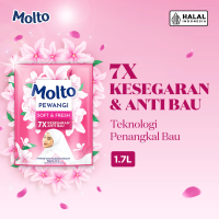 Molto Pewangi Pakaian Soft & Fresh 7x Kesegaran & Anti Bau 1.7L