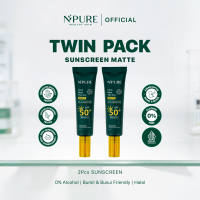 【TWINPACK】NPURE NPURE SUNSCREEN CICA BEAT THE SUN MATTE SPF 50+ PA++++/ SUNSCREEN JERAWAT / SUNSCREEN HYPOALLERGENIC Acid Extract Beruntusan Hydrating Mencerahkan Wajah